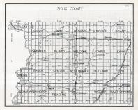 Sioux County Map, Iowa State Atlas 1930c